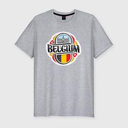 Мужская slim-футболка Бельгия