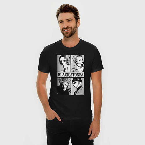 Мужская slim-футболка Нана Осаки / Черный – фото 3