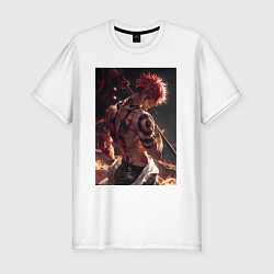 Футболка slim-fit Магическая битва Сукуна Рёмэн демон, цвет: белый