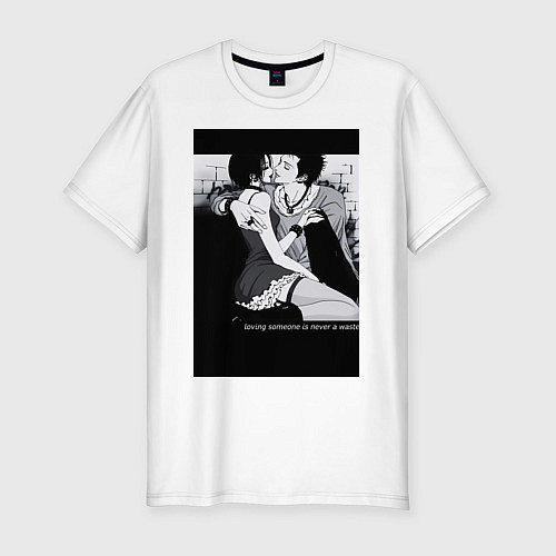 Мужская slim-футболка Нана Осаки Вокалистка панк-группы / Белый – фото 1