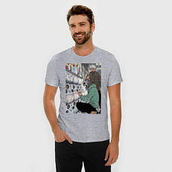 Футболка slim-fit Кайдзю номер восемь Кафка Хибино, цвет: меланж — фото 2