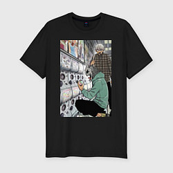 Мужская slim-футболка Кайдзю номер восемь Кафка Хибино