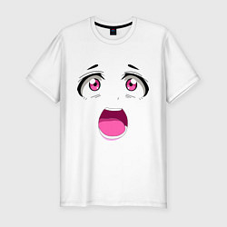 Мужская slim-футболка Лицо аниме