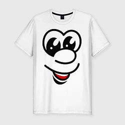 Мужская slim-футболка С улыбкой по жизни