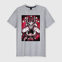 Футболка slim-fit Магическая битва Мэгуми Фусигуро призыв, цвет: меланж