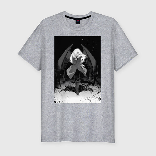 Мужская slim-футболка О моём перерождении в слизь Римуру Темпест с крыль / Меланж – фото 1