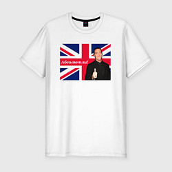 Футболка slim-fit Абсолютли - Александр Невский, цвет: белый