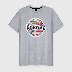 Футболка slim-fit Norway, цвет: меланж