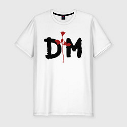 Мужская slim-футболка Депеш мод логотип