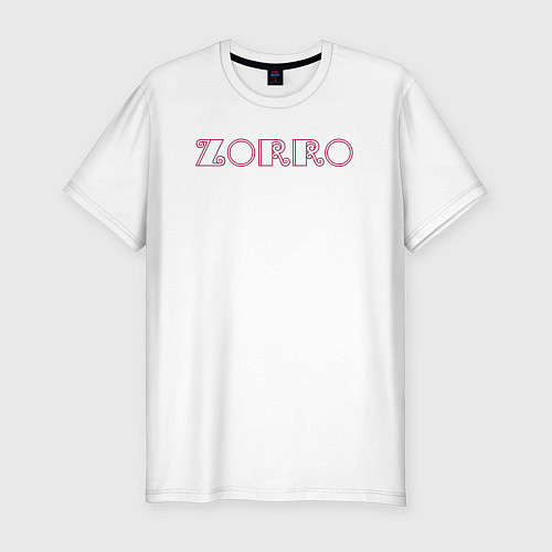 Мужская slim-футболка Zorro / Белый – фото 1