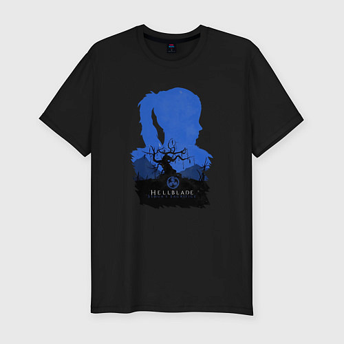 Мужская slim-футболка Hellblade - Senua / Черный – фото 1