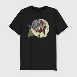 Мужская slim-футболка Реинкарнация безработного Рудеус Грейрат месяц