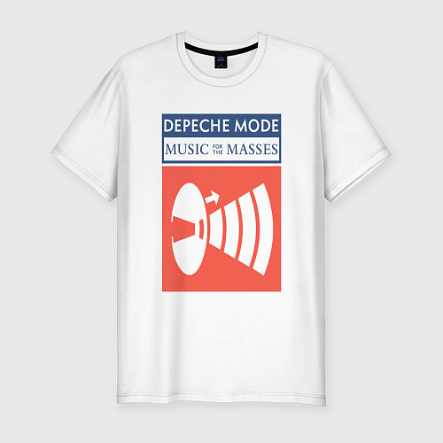 Мужская slim-футболка Depeche Mode - Music for the masses merch / Белый – фото 1