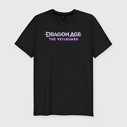 Мужская slim-футболка Dragon age the veilguard logo