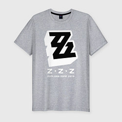 Мужская slim-футболка Zenless zone zero лого
