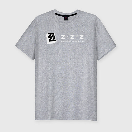 Мужская slim-футболка Zenless zone zero логотип / Меланж – фото 1