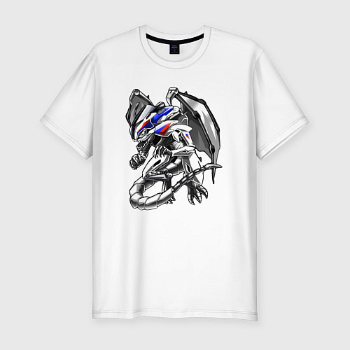 Мужская slim-футболка BMW S100RR Drago / Белый – фото 1
