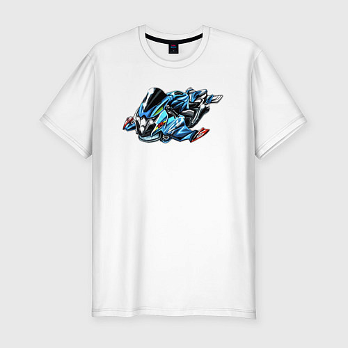 Мужская slim-футболка Suzuki GSX-R / Белый – фото 1