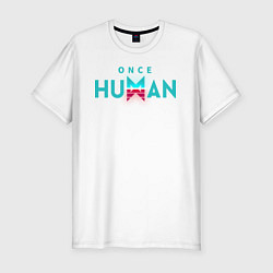 Футболка slim-fit Once human logo, цвет: белый