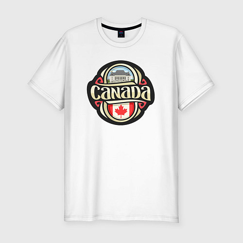 Мужская slim-футболка Моя Канада / Белый – фото 1