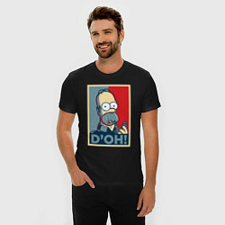 Футболка slim-fit Homer with donut, цвет: черный — фото 2