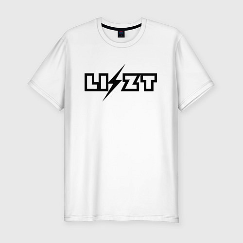 Мужская slim-футболка Ференц Лист чёрный / Белый – фото 1