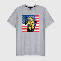 Футболка slim-fit Крик США, цвет: меланж