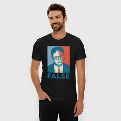 Футболка slim-fit Dwight false - офис, цвет: черный — фото 2