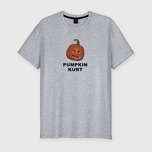 Мужская slim-футболка Pumpkin Kurt - the office / Меланж – фото 1