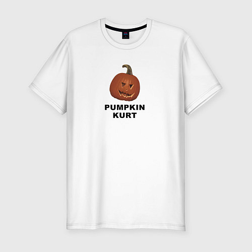 Мужская slim-футболка Pumpkin Kurt - the office / Белый – фото 1