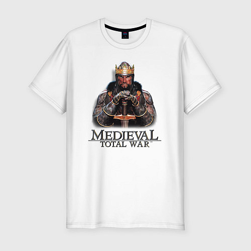 Мужская slim-футболка Medieval: Total War logo / Белый – фото 1