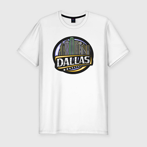 Мужская slim-футболка Dallas USA / Белый – фото 1