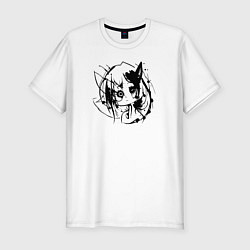 Футболка slim-fit Тёмное зеркало души, цвет: белый
