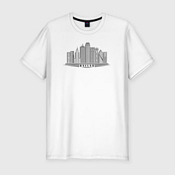 Мужская slim-футболка Город Даллас