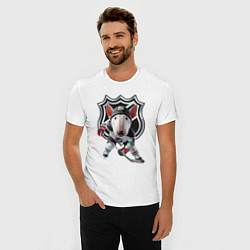 Футболка slim-fit Bully is an NHL forward - ai art, цвет: белый — фото 2