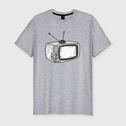 Мужская slim-футболка Retro TV