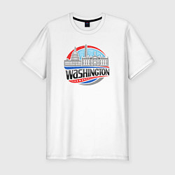 Мужская slim-футболка USA Washington