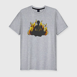 Мужская slim-футболка Fire yoga