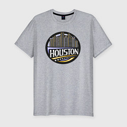 Мужская slim-футболка Мегаполис Хьюстон