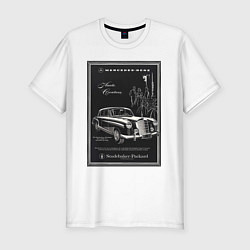 Футболка slim-fit Mercedes-benz ретро, цвет: белый