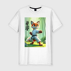 Футболка slim-fit Kyokushin karate - fox, цвет: белый