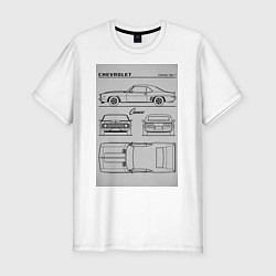 Футболка slim-fit Chevrolet Camaro, цвет: белый