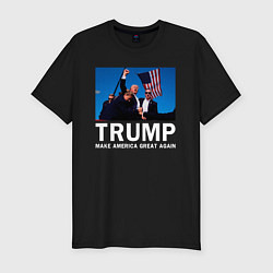 Мужская slim-футболка Дональд Трамп