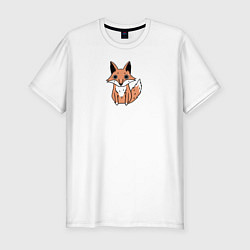 Футболка slim-fit Упоротая лиса, цвет: белый