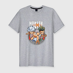 Футболка slim-fit Hunter x Hunter Килуа и Гон, цвет: меланж