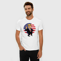 Футболка slim-fit USA - Trump, цвет: белый — фото 2