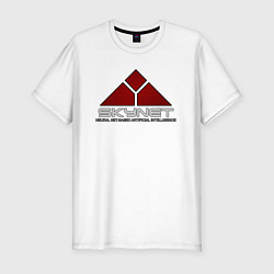 Футболка slim-fit Skynet - cyberdyne, цвет: белый