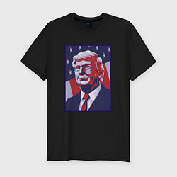 Мужская slim-футболка Дональд Трамп