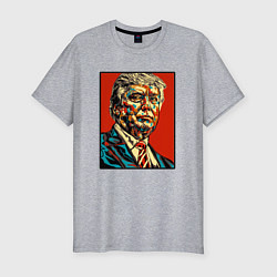 Мужская slim-футболка Дональд Трамп президент