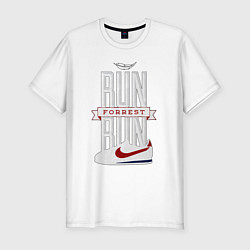 Мужская slim-футболка Forrest Gump - run Forrest run